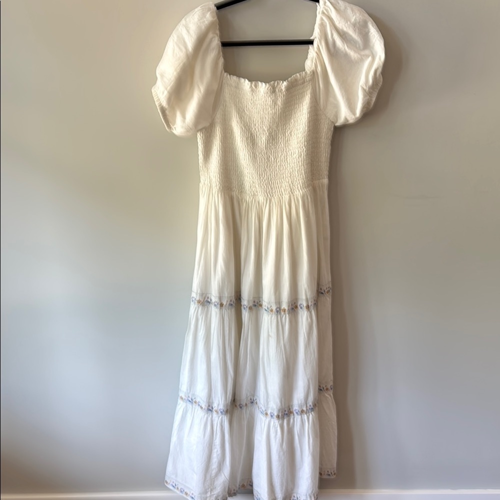 Rachel Zoe Elegant White Puff Sleeve Dress